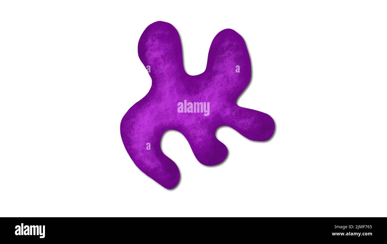 Figura amorfa Abstract Blot il concetto di Psicologia e Psicoterapia Purple Shapeless spruzzi sfondo Illustrazione Vettoriale