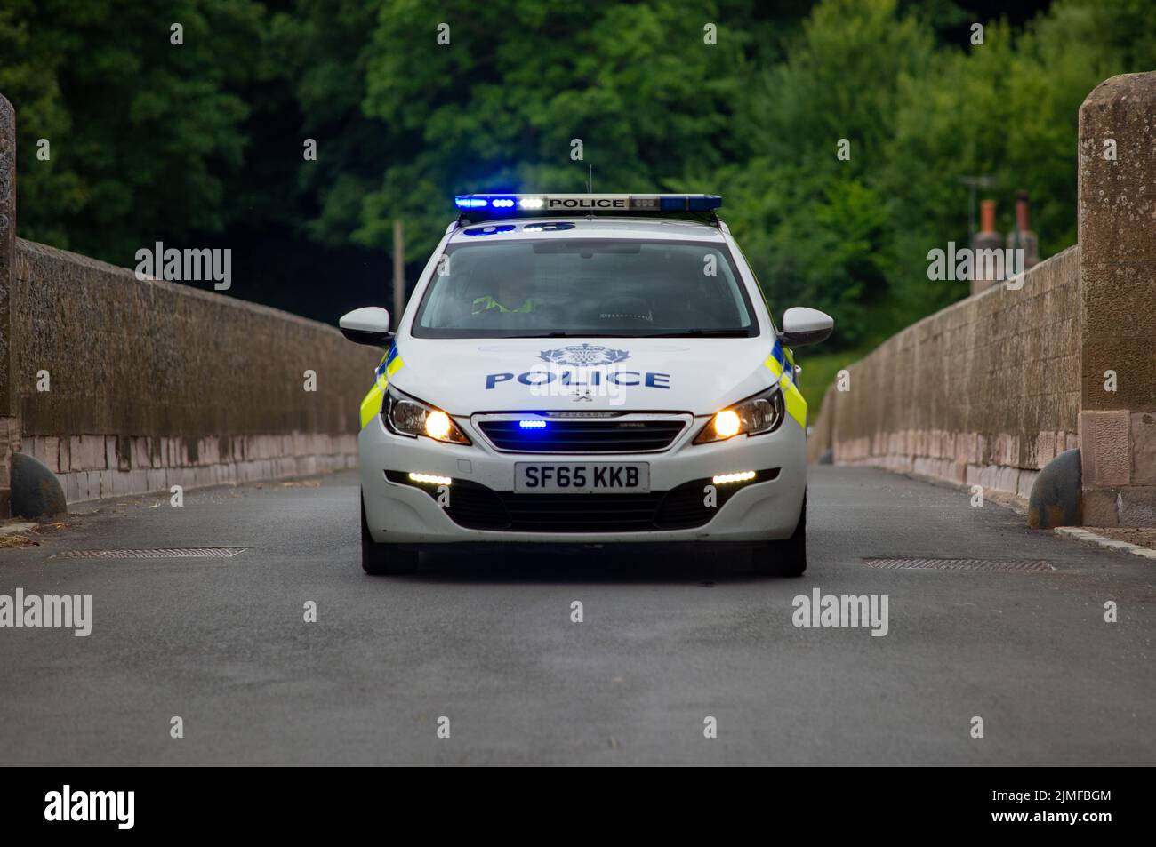 Polizia Scozia, Peugeot 308, Incident Response Vehicle SF65 KKB che opera nei confini scozzesi. Foto Stock