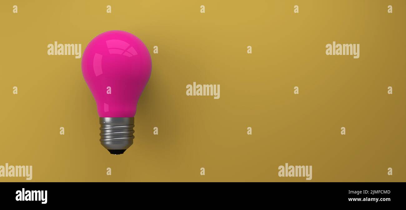 Vecchia lampadina classica di fronte allo sfondo - 3D Illustrazione Foto Stock