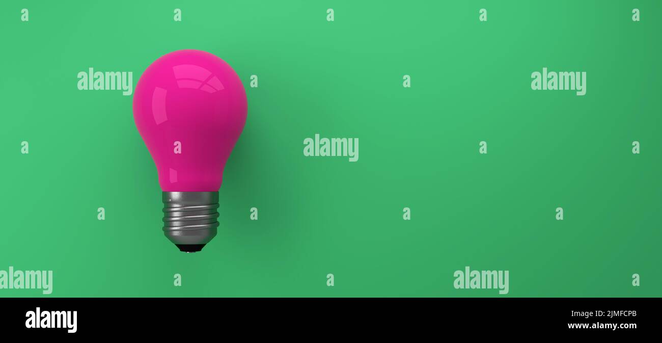 Vecchia lampadina classica di fronte allo sfondo - 3D Illustrazione Foto Stock