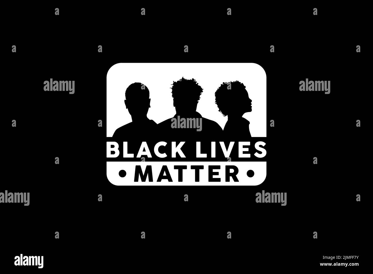 Black Lives Matters Symbol Logo Design Vector Illustrazione Vettoriale