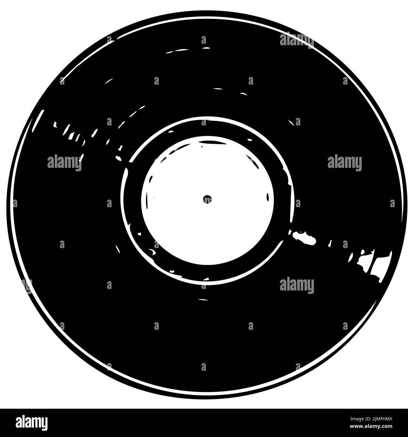 LP disegno di album di dischi in vinile, illustrazione per la stampa. Foto Stock