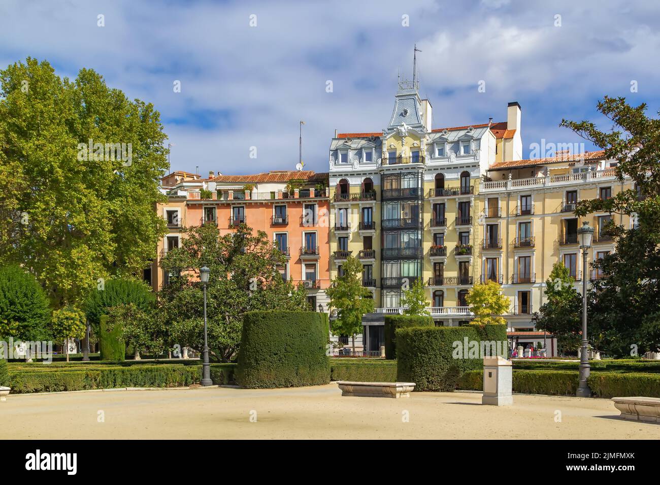 Plaza de Oriente a Madrid, Spagna Foto Stock