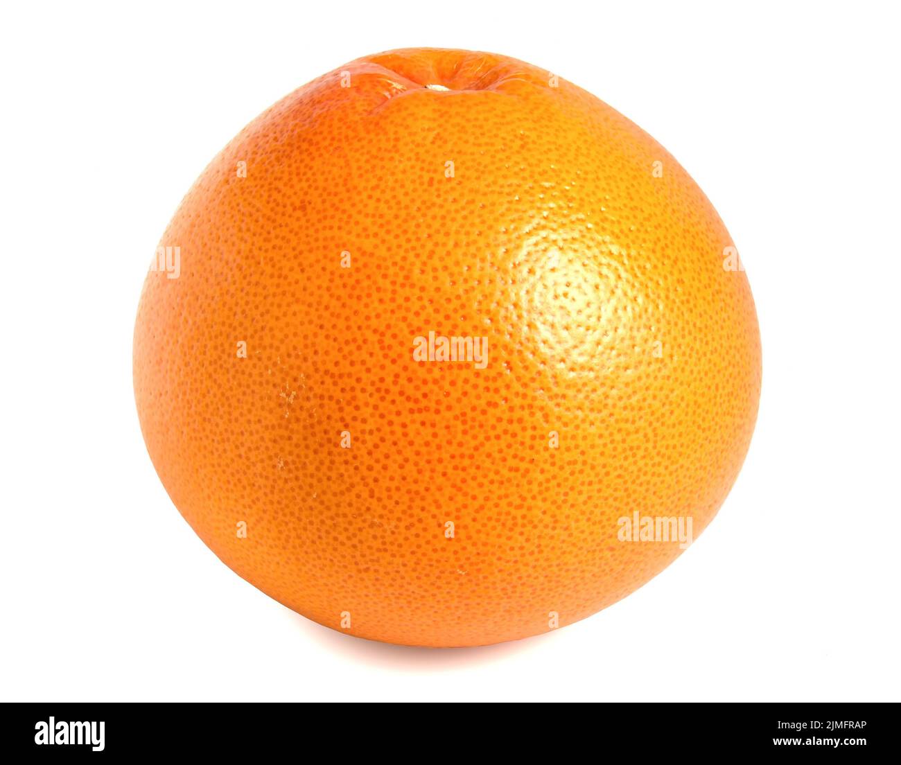Pompelmo isolato su sfondo bianco. Agrumi interi di arancia. Foto Stock