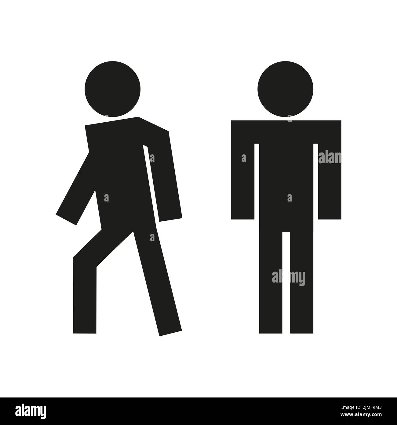 Cartello pedonale, icona uomo stop and walk Illustrazione Vettoriale