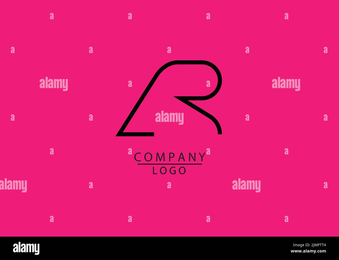 Alfabeti astratti lettere AR o un logo R. Illustrazione Vettoriale