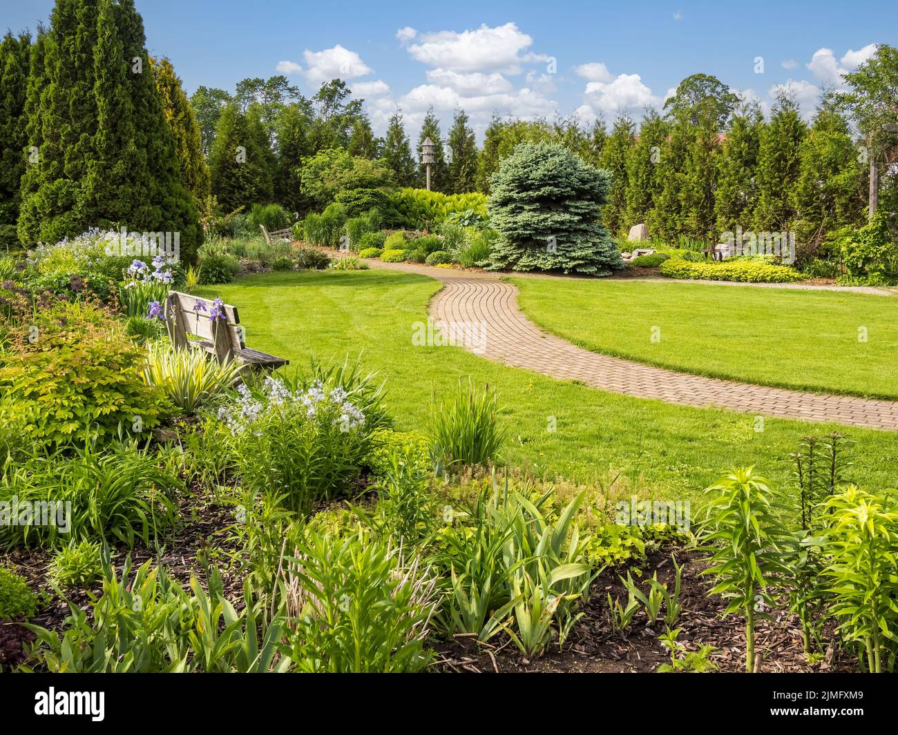 Il Garden Door ha aperto nel 2005 presso la Stazione di Ricerca agricola Peninsulare dell'Università del Wisconsin a Sturgeon Bay in Door County Wisconsin USA Foto Stock