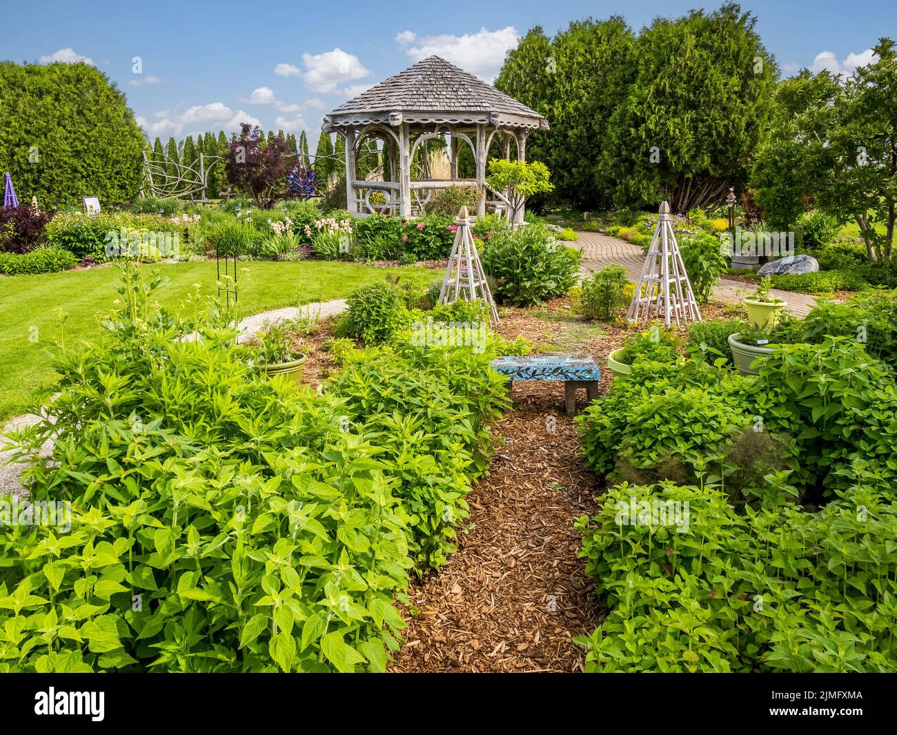 Il Garden Door ha aperto nel 2005 presso la Stazione di Ricerca agricola Peninsulare dell'Università del Wisconsin a Sturgeon Bay in Door County Wisconsin USA Foto Stock