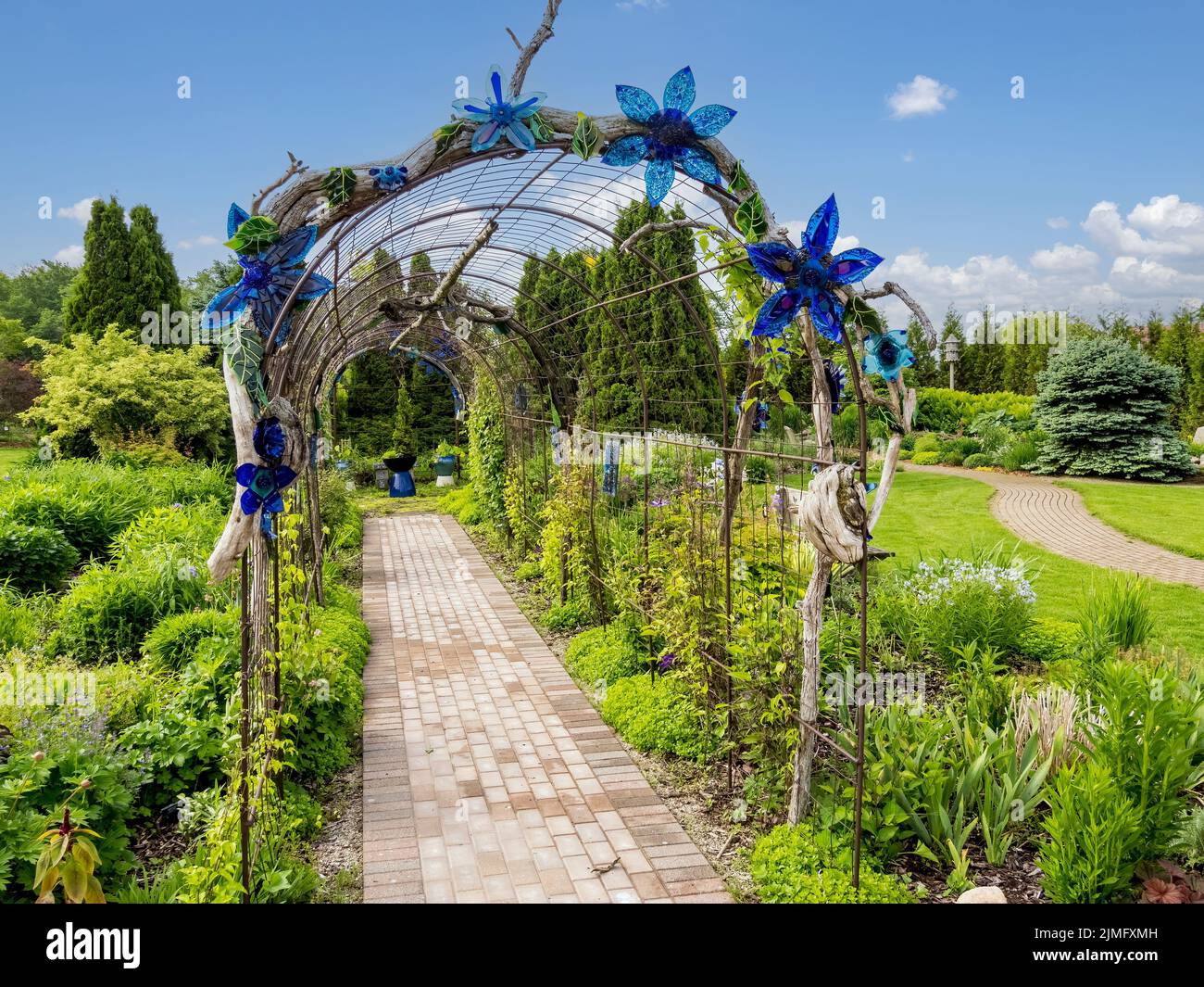Il Garden Door ha aperto nel 2005 presso la Stazione di Ricerca agricola Peninsulare dell'Università del Wisconsin a Sturgeon Bay in Door County Wisconsin USA Foto Stock