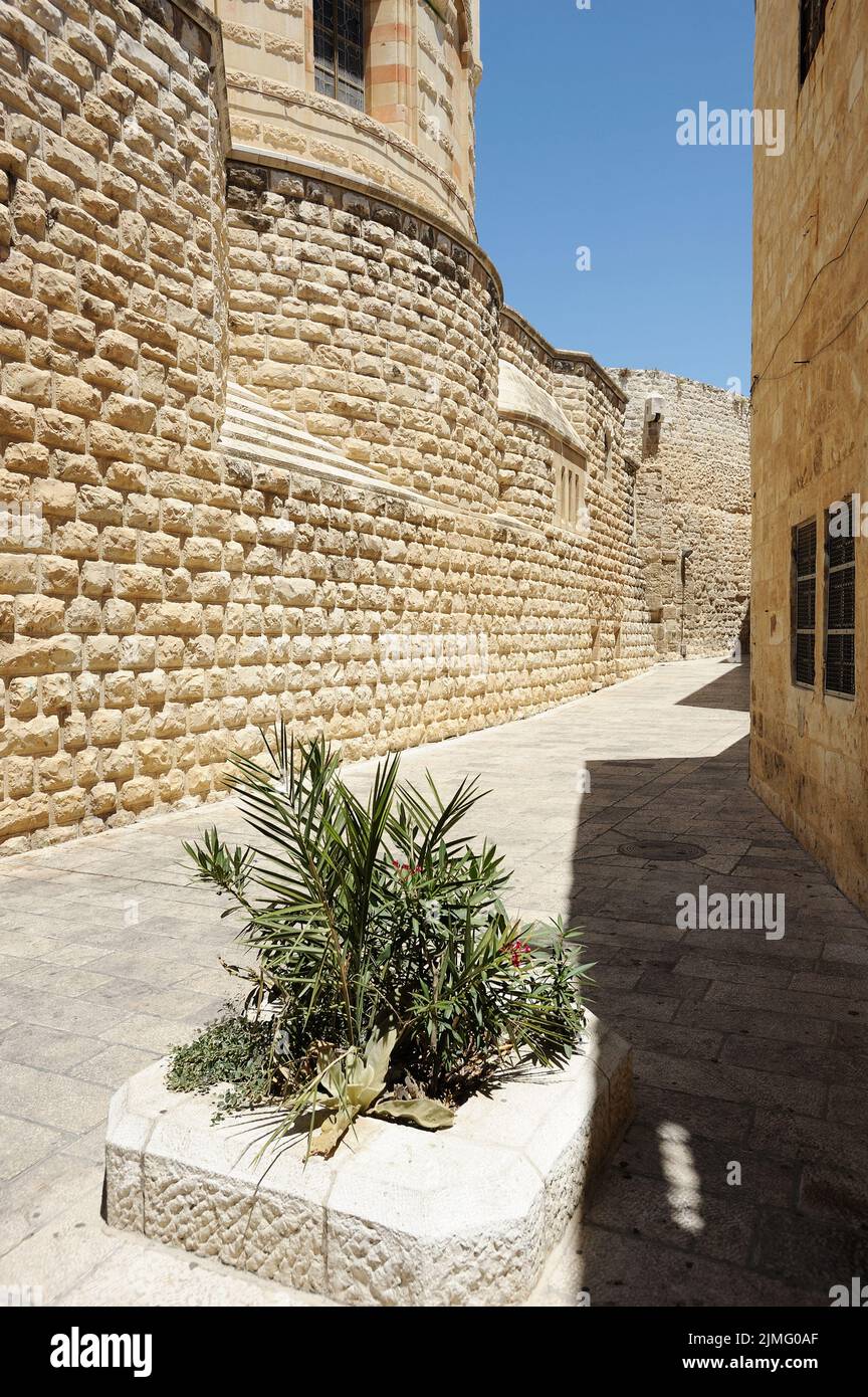 Dormition Abbey sul monte Sion Foto Stock