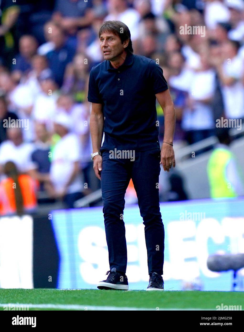Antonio Conte, direttore di Tottenham Hotspur, durante la partita della Premier League al Tottenham Hotspur Stadium, Londra. Data foto: Sabato 6 agosto 2022. Foto Stock
