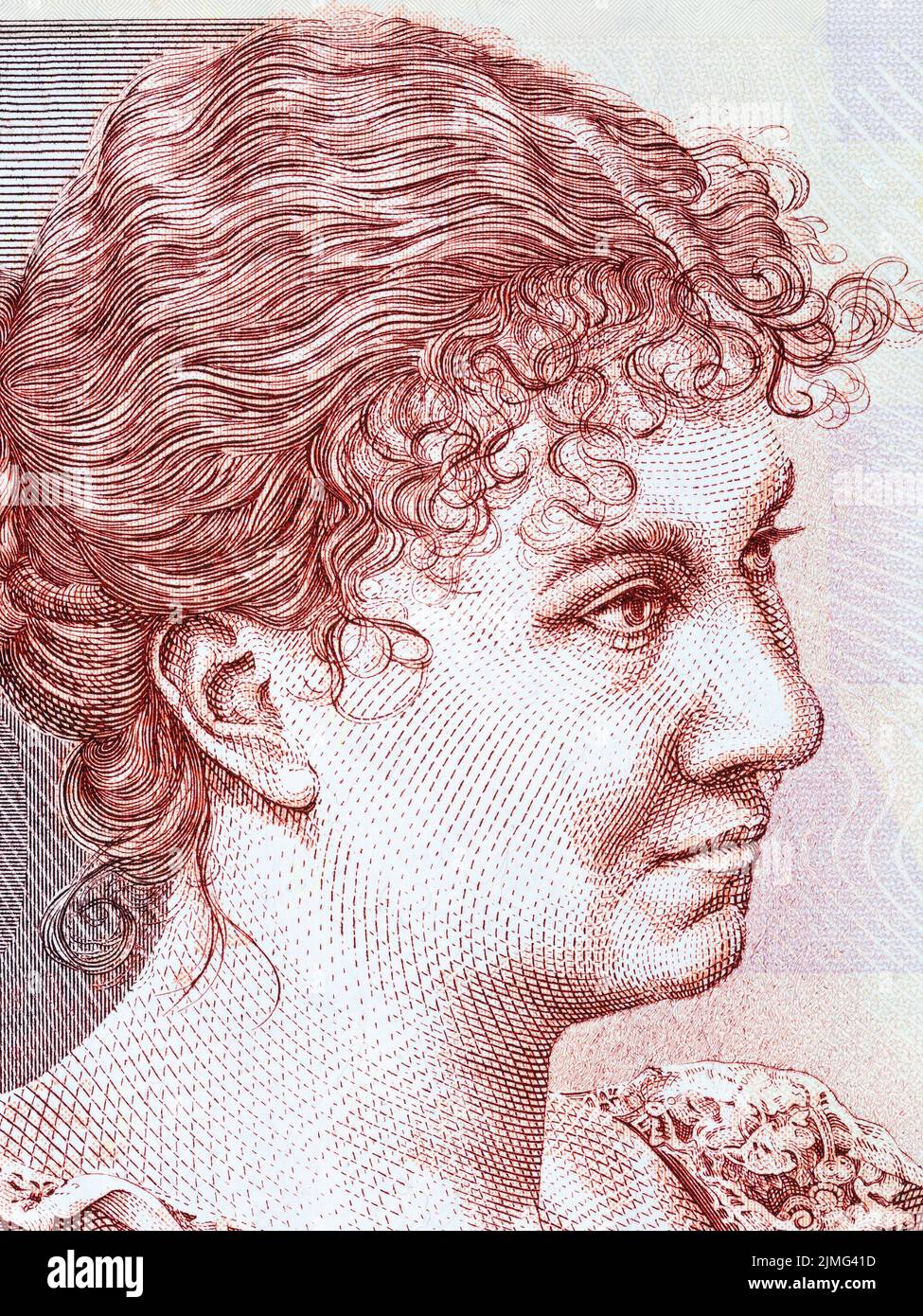 Rosa Mayreder ritratto dal denaro austriaco Foto Stock