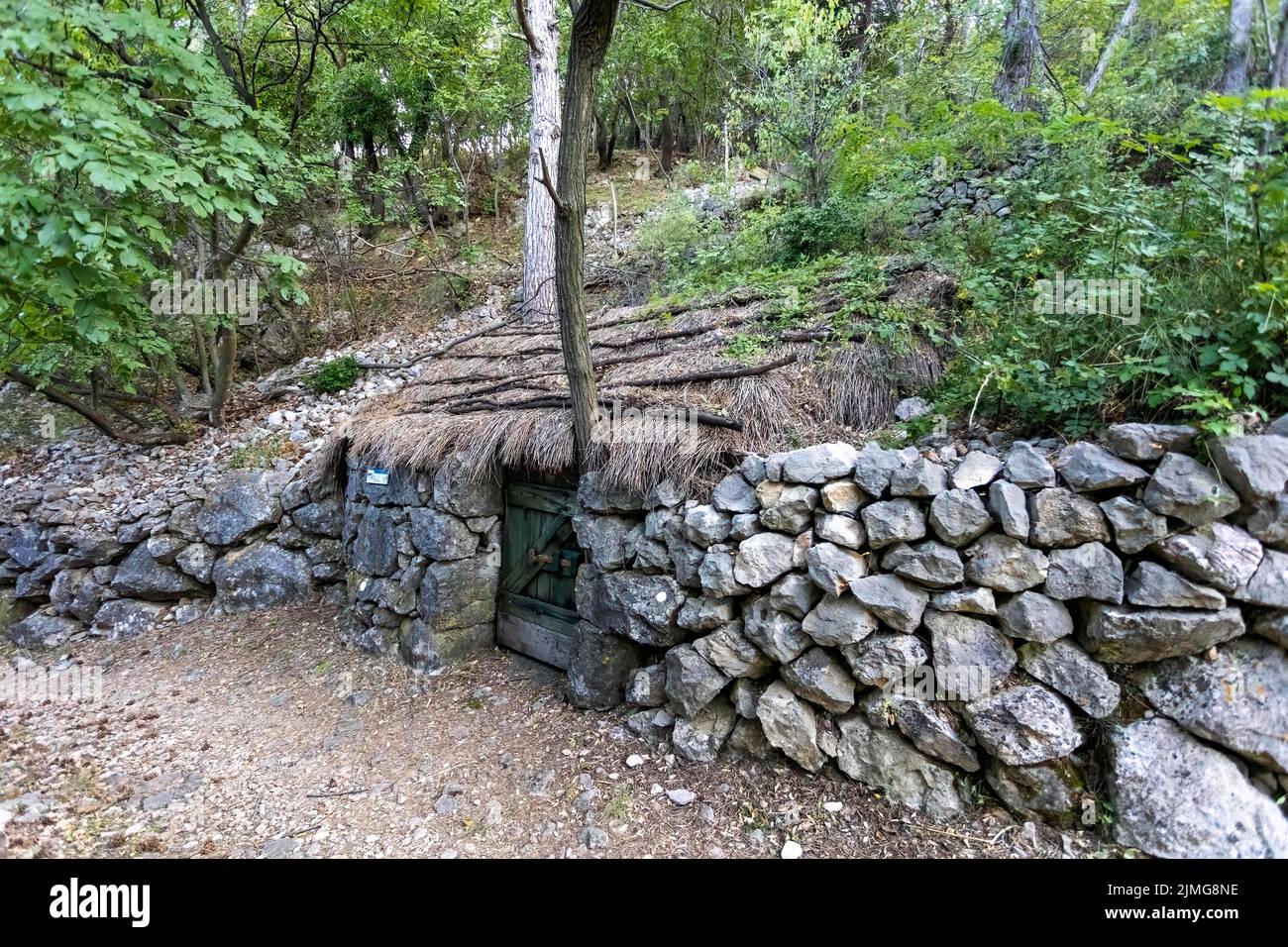 Capannone per pecora in Croazia Foto Stock