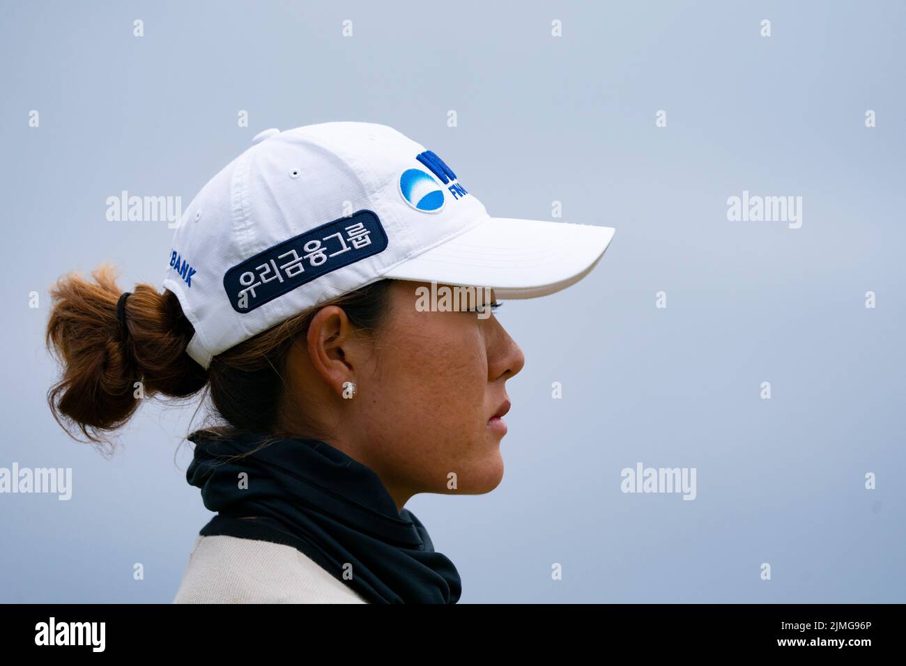 Gullane, Scozia, Regno Unito. 6th agosto 2022. Terza prova del campionato AIG Women’s Open di golf a Muirfield, nella East Lothian. PIC; Jennifer Chang . Iain Masterton/Alamy Live News Foto Stock