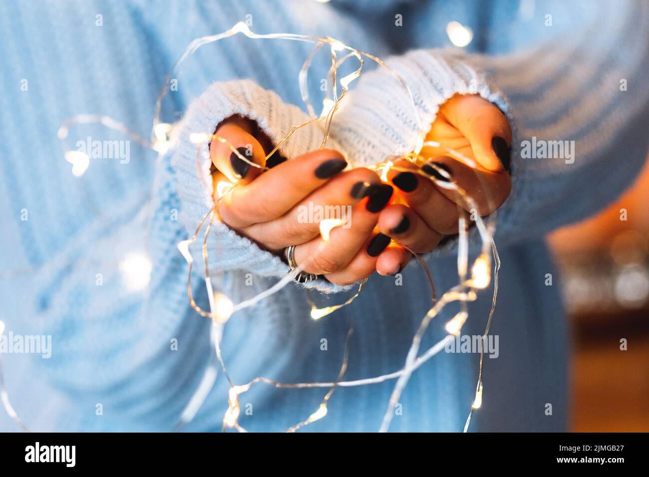arredamento d'interni vacanza invernale di umore festivo Foto Stock