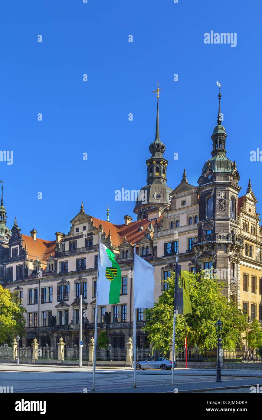 Castello di Dresda, Germania Foto Stock