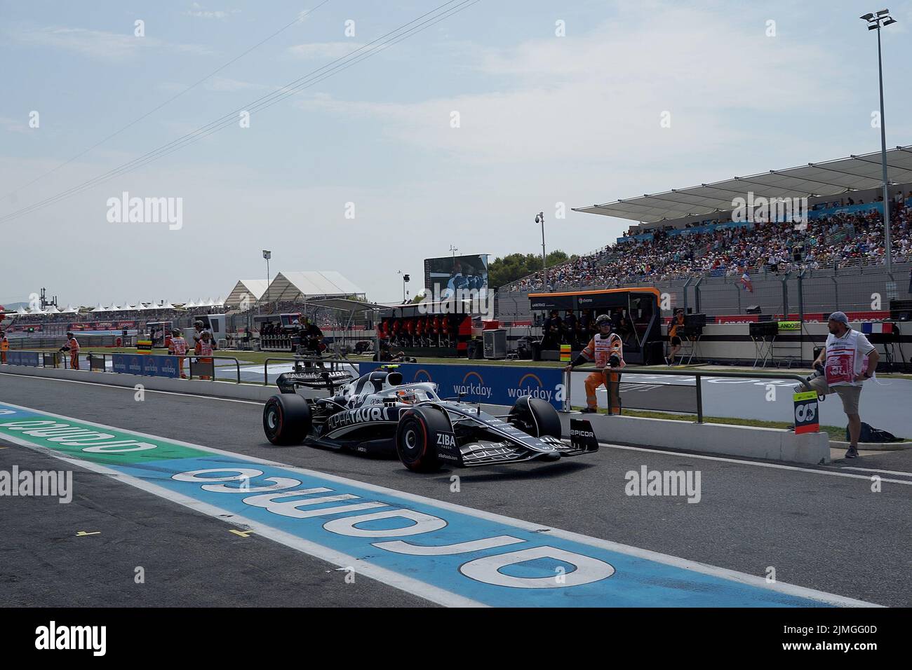 23.07.2022, circuito Paul Ricard, le Castellet, FORMULA 1 LENOVO GRAND PRIX DE FRANCE 2021 , im Bild Yuki Tsunoda (JPN), Scuderia AlphaTauri Foto Stock