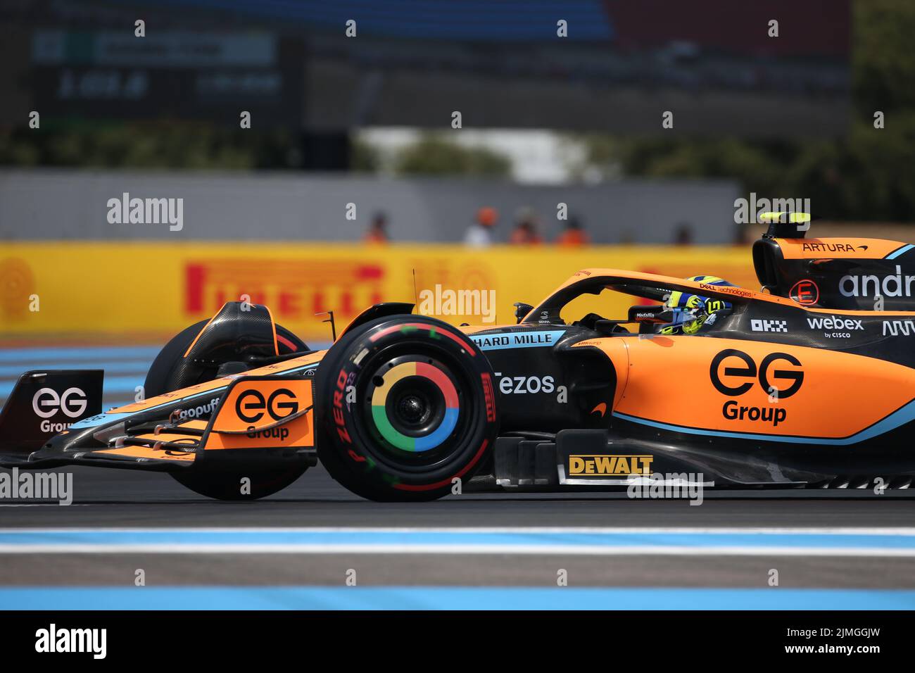 luglio 22 2022 le Castellet, Francia - F1 2022 GP di Francia - prove libere 3- Lando Norris (GBR) McLaren MCL36 Foto Stock