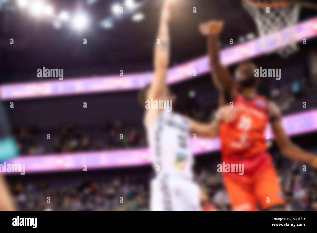 Gioco di basket immagine sfocata dei giocatori Foto Stock