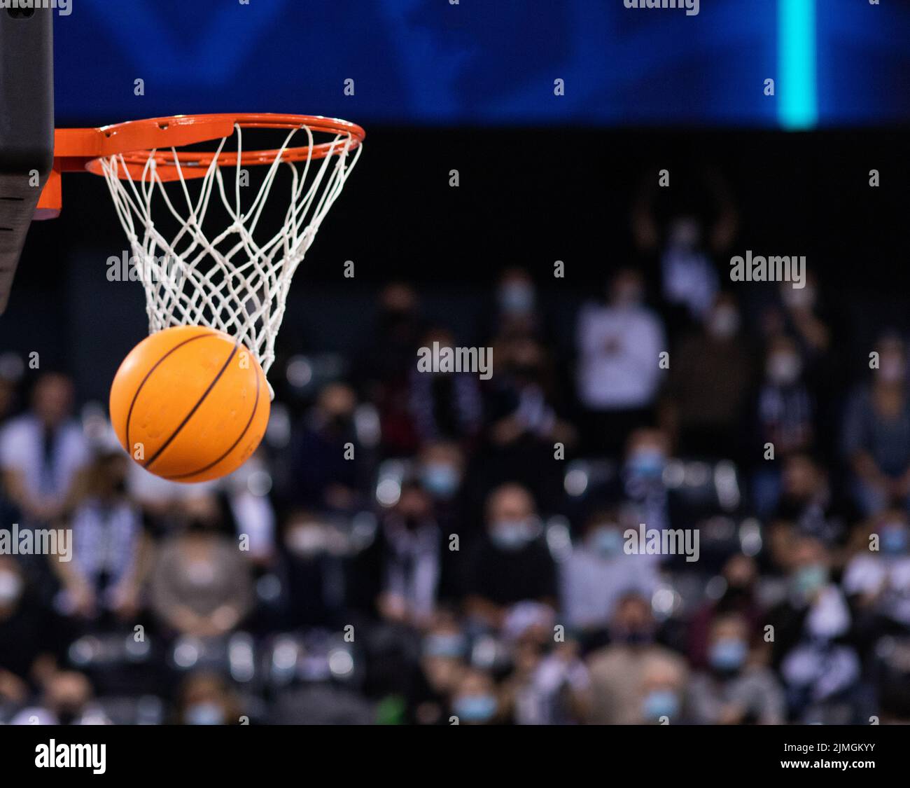 Gioco di basket Focus sulla palla Foto Stock