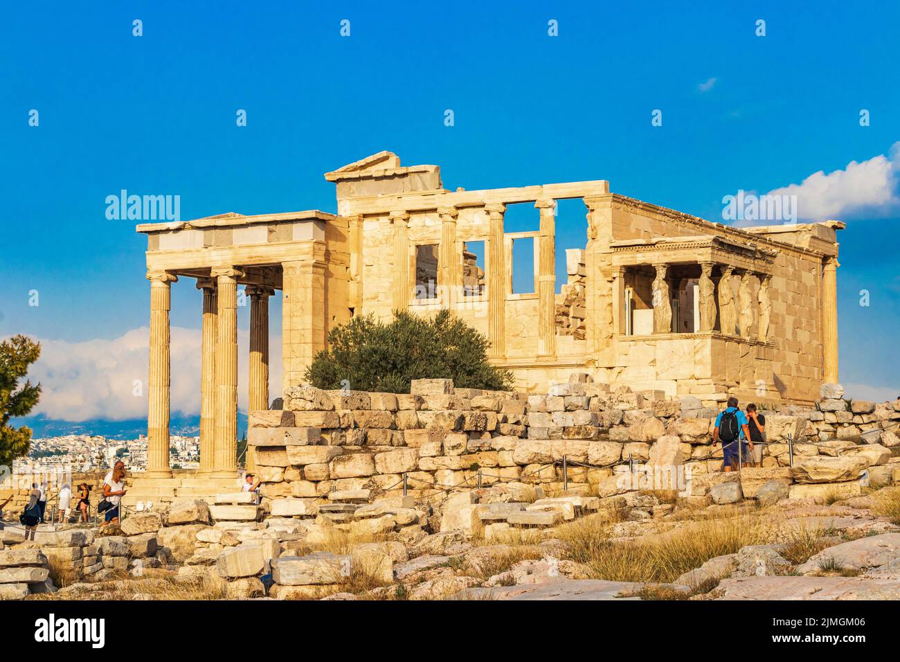 Acropoli di Atene rovine Partenone Greeces capitale Atene in Grecia. Foto Stock