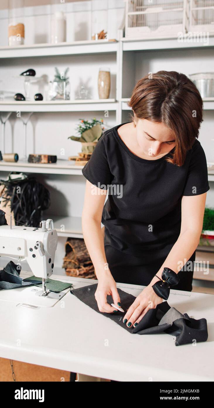 disegno di tessuto personalizzato per officina Foto Stock