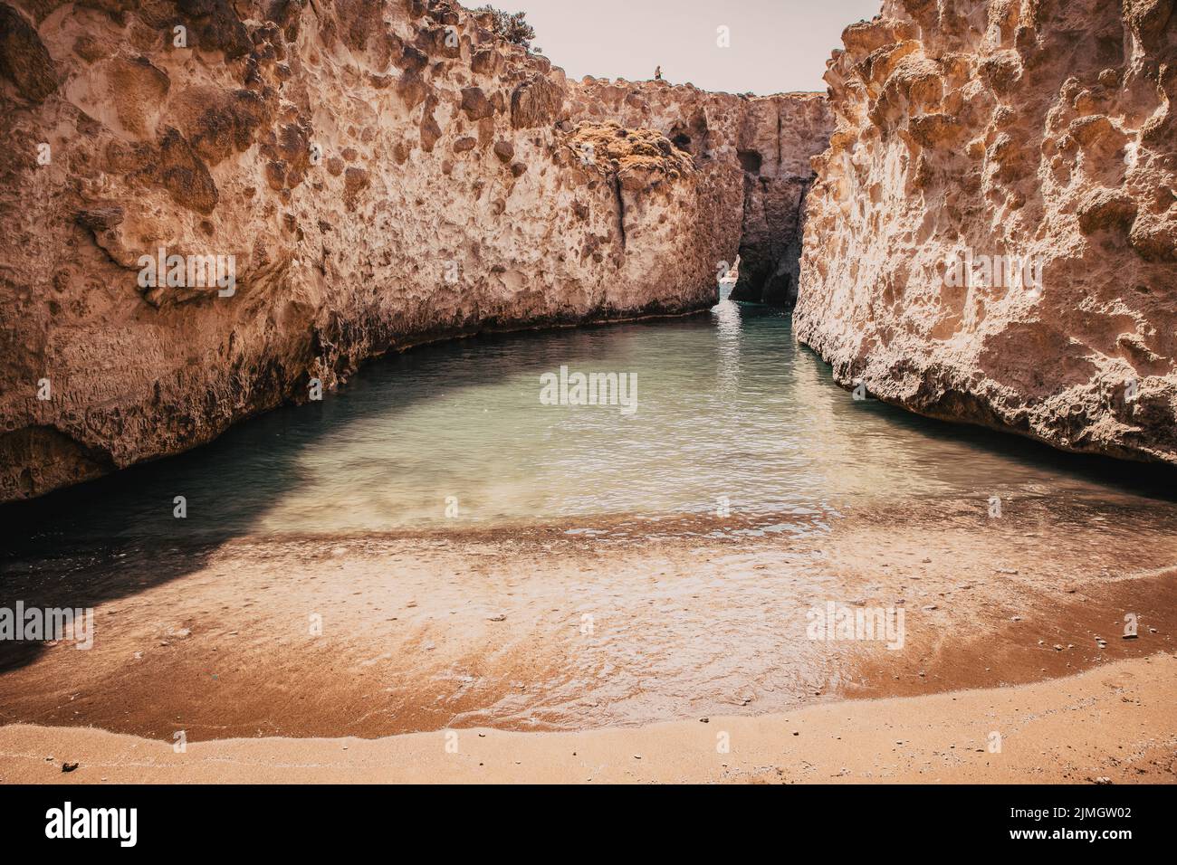 Grotta di Papafragas Milos, Cicladi Grecia Foto Stock