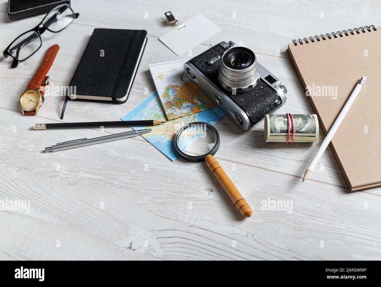 Materiale per i viaggi Foto Stock