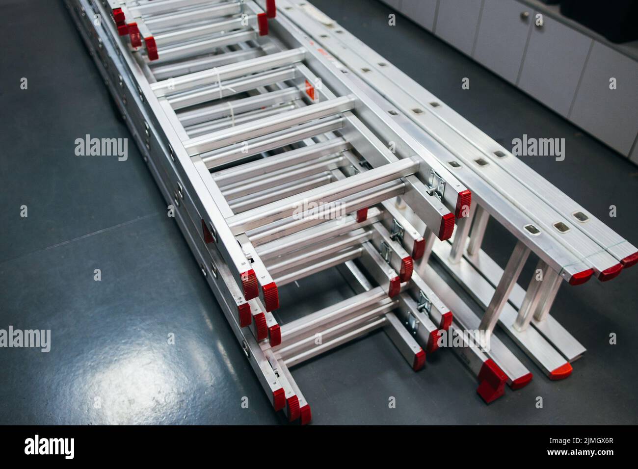 scale di prolunga per l'industria della costruzione di display Foto Stock