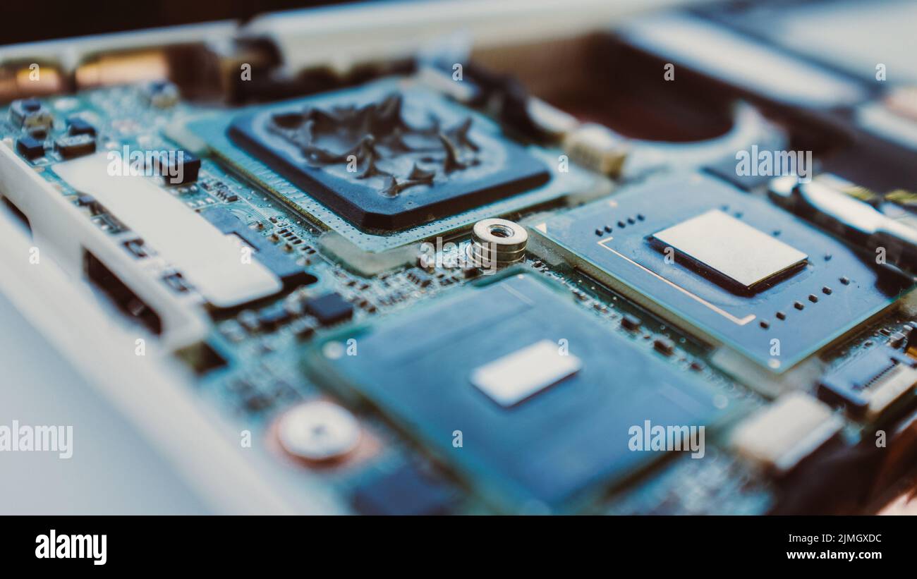 scheda madre per l'industria dei computer di nuova tecnologia Foto Stock