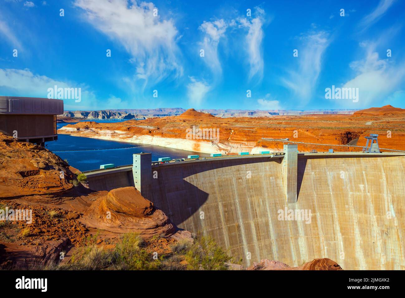 Glen Canyon Dam, Lake Powell Foto Stock