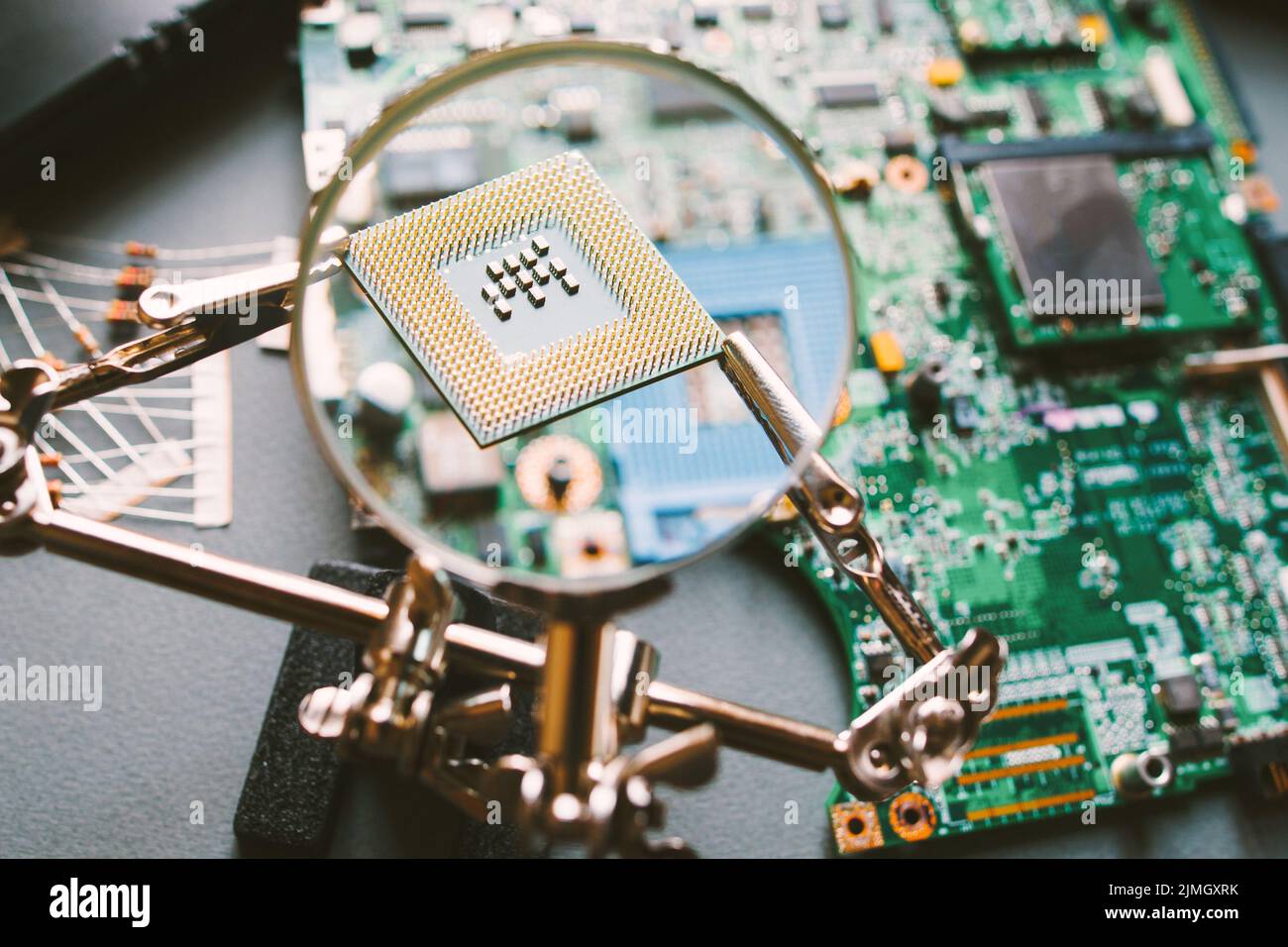 manutenzione hardware analisi processore cpu Foto Stock