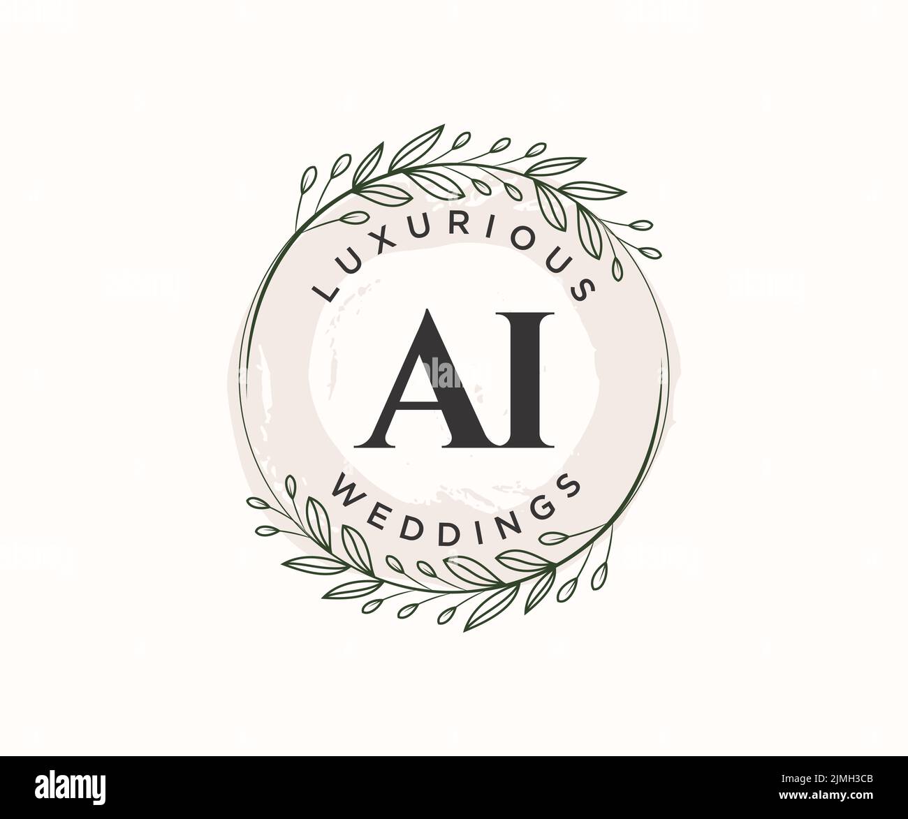 Ai iniziali lettera Wedding monogramma modello loghi, disegnata a mano moderno minimalista e modelli floreali per carte di invito, Salva la data, elegante Illustrazione Vettoriale