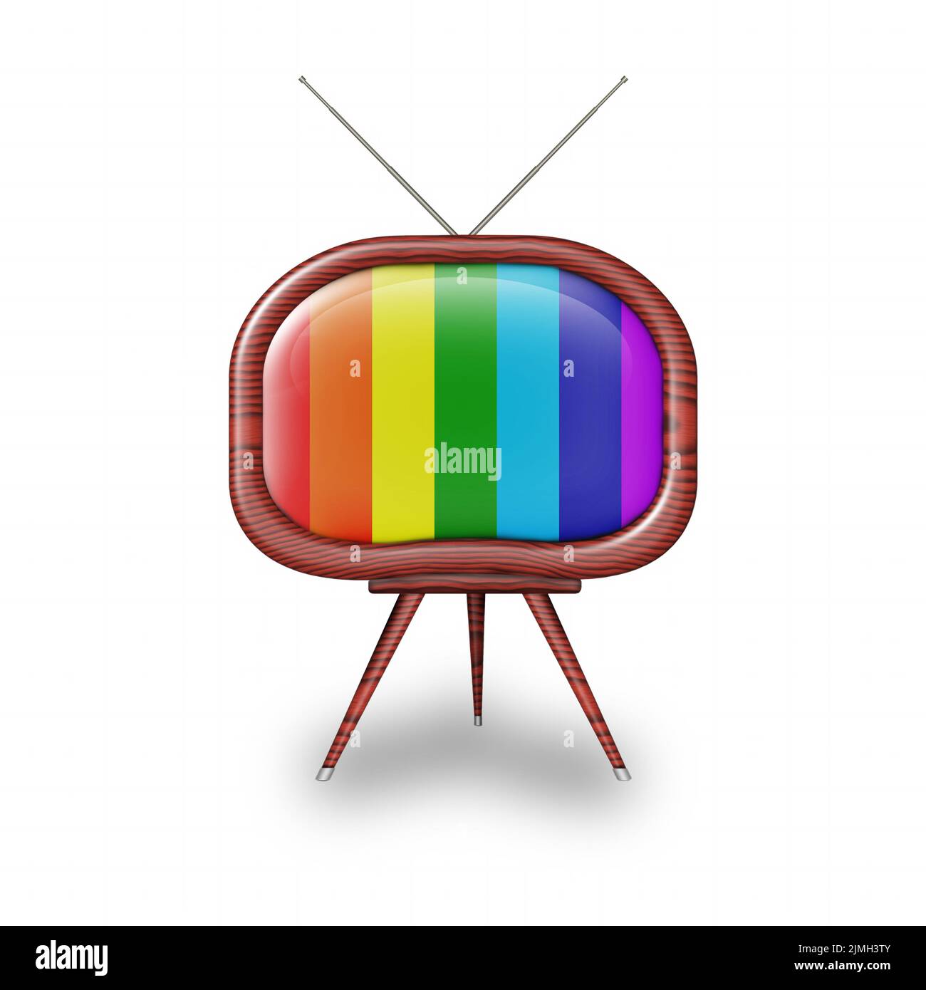 Annata tv Foto Stock