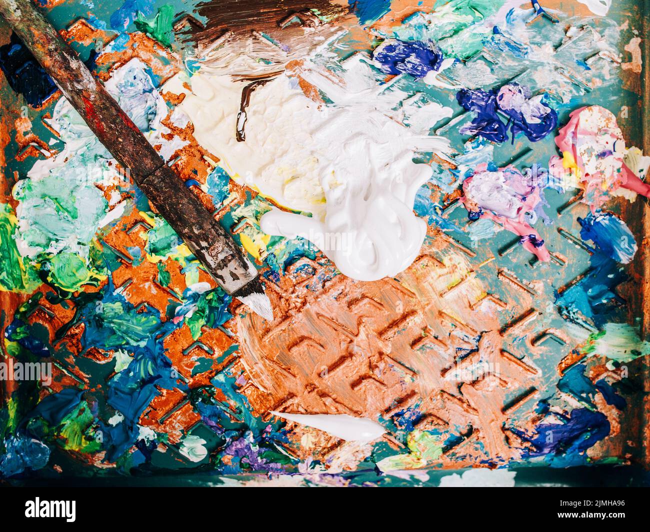 arte moderna creativa hobby tempo libero pennello Foto Stock