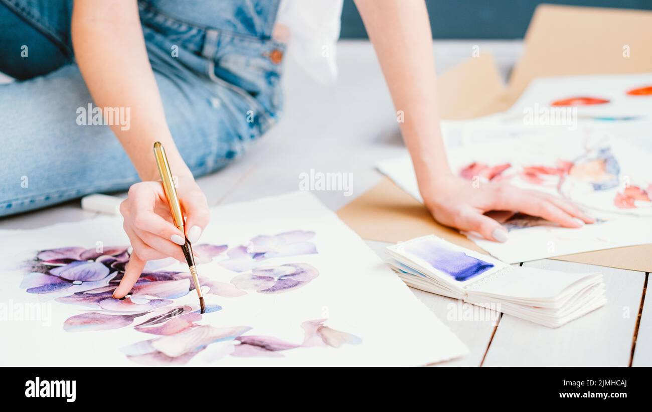 ispirazione arte pittura hobby design creativo Foto Stock