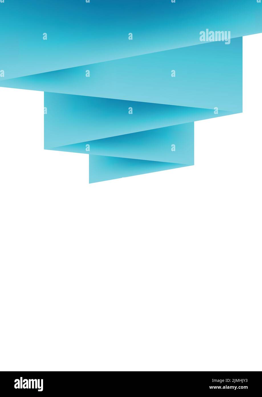 Blu astratto carta origami corporate flyer design. Sfondo vettoriale Illustrazione Vettoriale