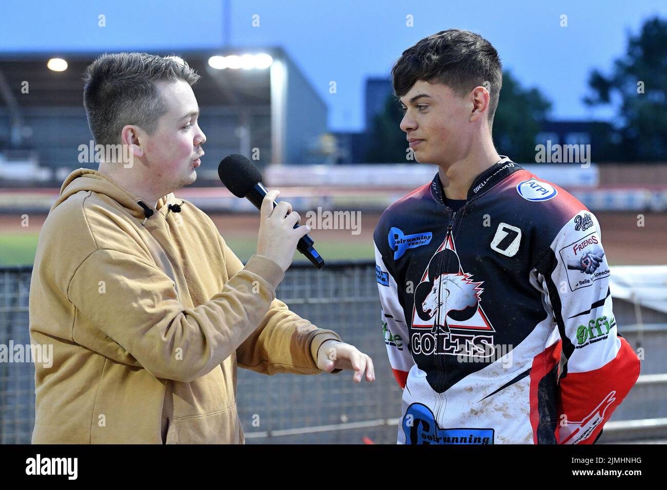 MANCHESTER, REGNO UNITO. AGOSTO 5th Freddy Hodder (riserva) di Belle Vue 'Cool Running' Colts durante la partita della National Development League tra Belle Vue 'Cool Running' Aces e dei Kent 'Iwade Garage' Royals al National Speedway Stadium di Manchester venerdì 5th agosto 2022. (Credit: Eddie Garvey | MI News) Credit: MI News & Sport /Alamy Live News Foto Stock