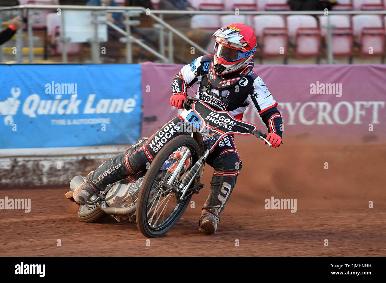 MANCHESTER, REGNO UNITO. AGOSTO 5th Sam Hagon (ospite) di Belle Vue 'Cool Running' Colts durante la partita della National Development League tra Belle Vue 'Cool Running' Aces e dei Kent 'Iwade Garage' Royals al National Speedway Stadium di Manchester venerdì 5th agosto 2022. (Credit: Eddie Garvey | MI News) Credit: MI News & Sport /Alamy Live News Foto Stock