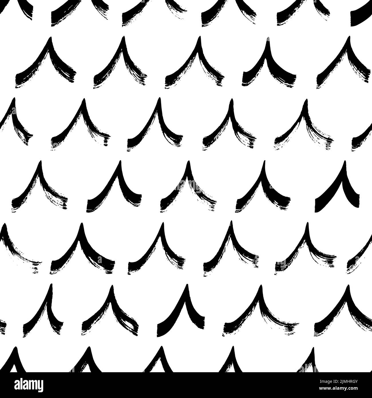 Ripetizione senza giunture del segno di spunta vettoriale disegnato a mano. Illustrazione Vettoriale
