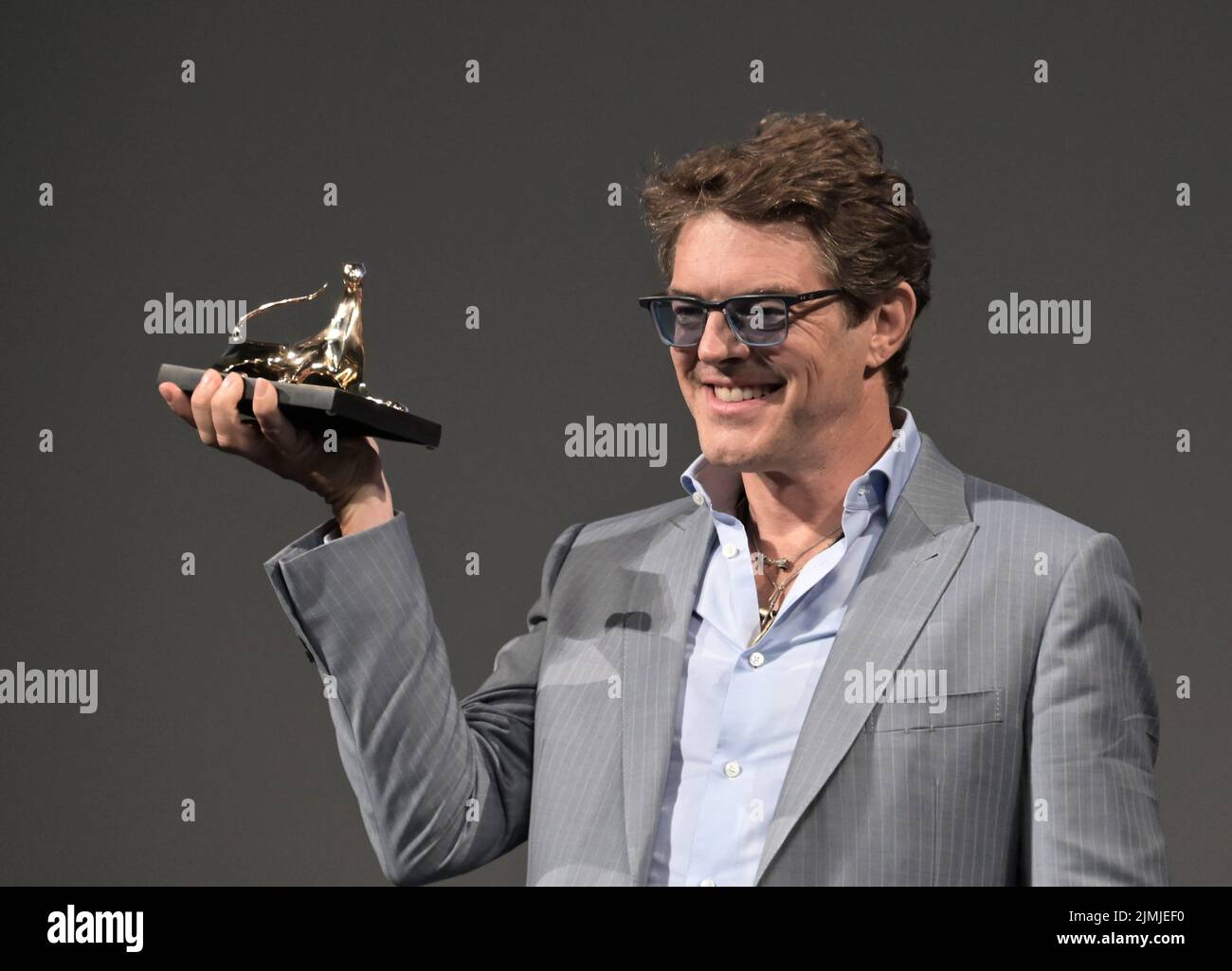 Locarno, Svizzera. 07th ago 2022. Locarno, Swiss Locarno Film Festival 2022 il produttore Jason Blum riceve il Premio Raimondo Rezzonico nella foto: Il produttore Jason Blum Premio Raimondo Rezzonico Credit: Independent Photo Agency/Alamy Live News Foto Stock