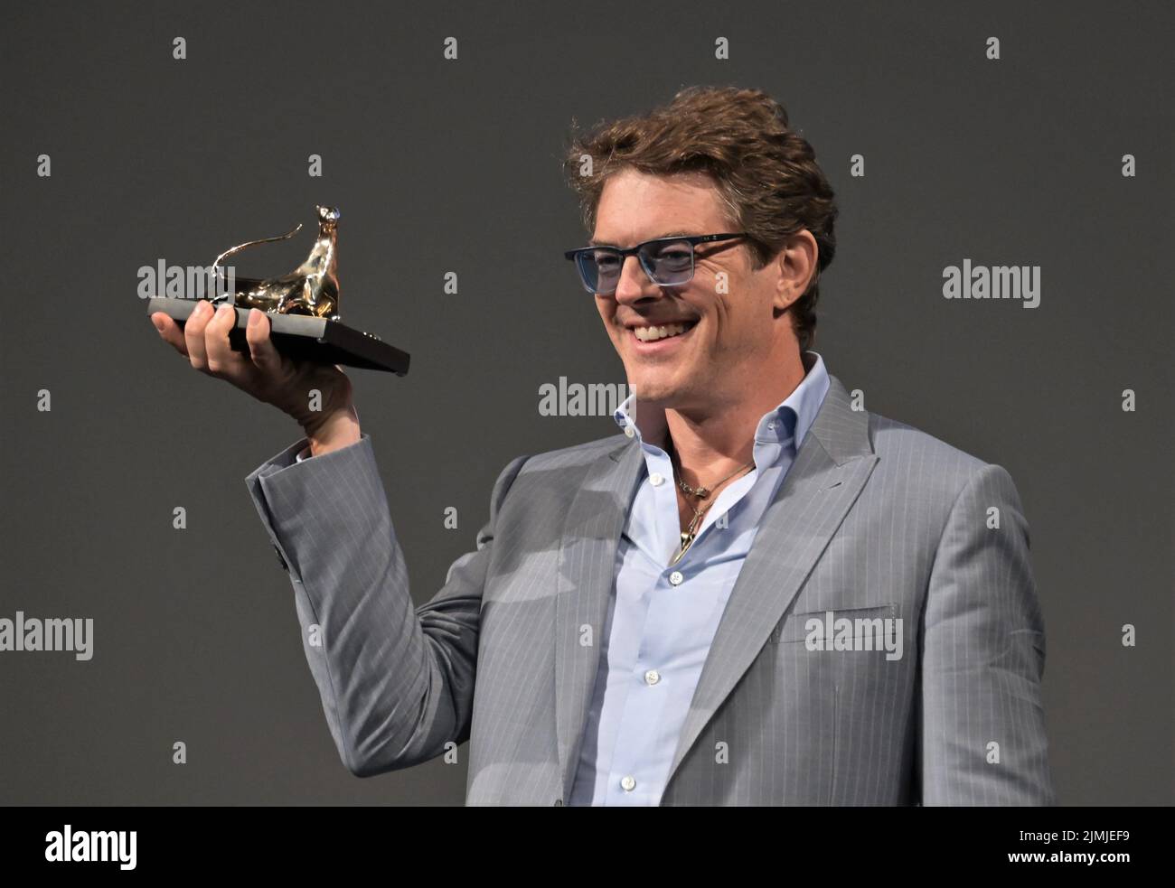 Locarno, Svizzera. 07th ago 2022. Locarno, Swiss Locarno Film Festival 2022 il produttore Jason Blum riceve il Premio Raimondo Rezzonico nella foto: Il produttore Jason Blum Premio Raimondo Rezzonico Credit: Independent Photo Agency/Alamy Live News Foto Stock