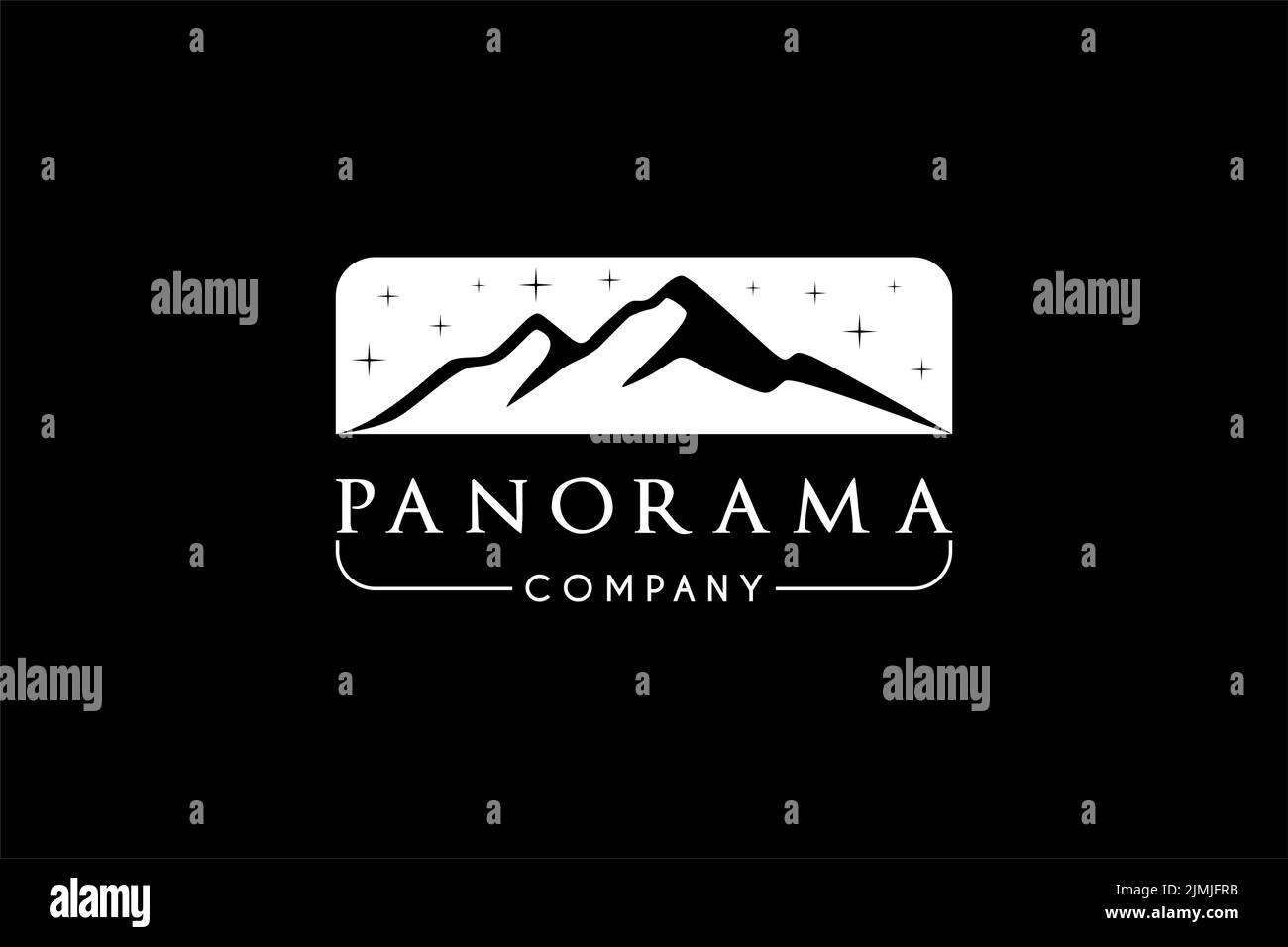 Mountain Logo Mountain Label per un'avventura di ispirazione per il design Illustrazione Vettoriale