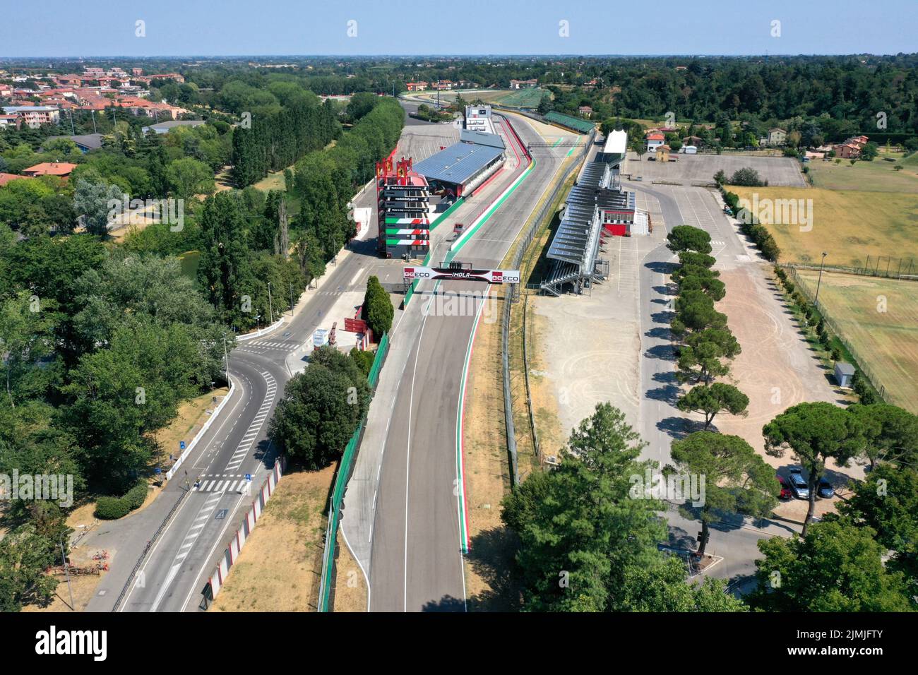 Veduta aerea del circuito di Imola, Imola, Bologna, Emilia Romagna, Italia  Foto stock - Alamy