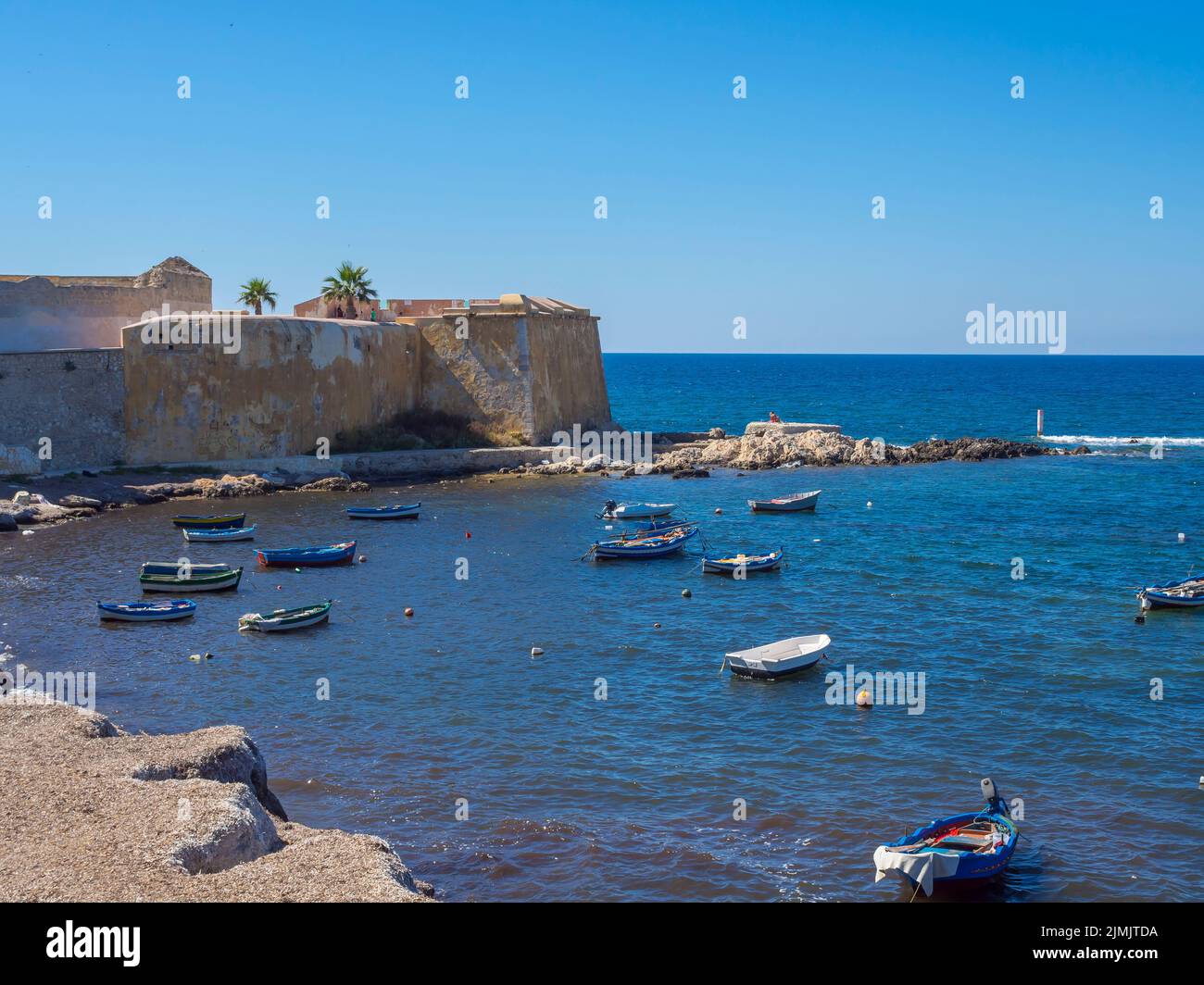 Costa nord del centro storico di Trapani Foto Stock