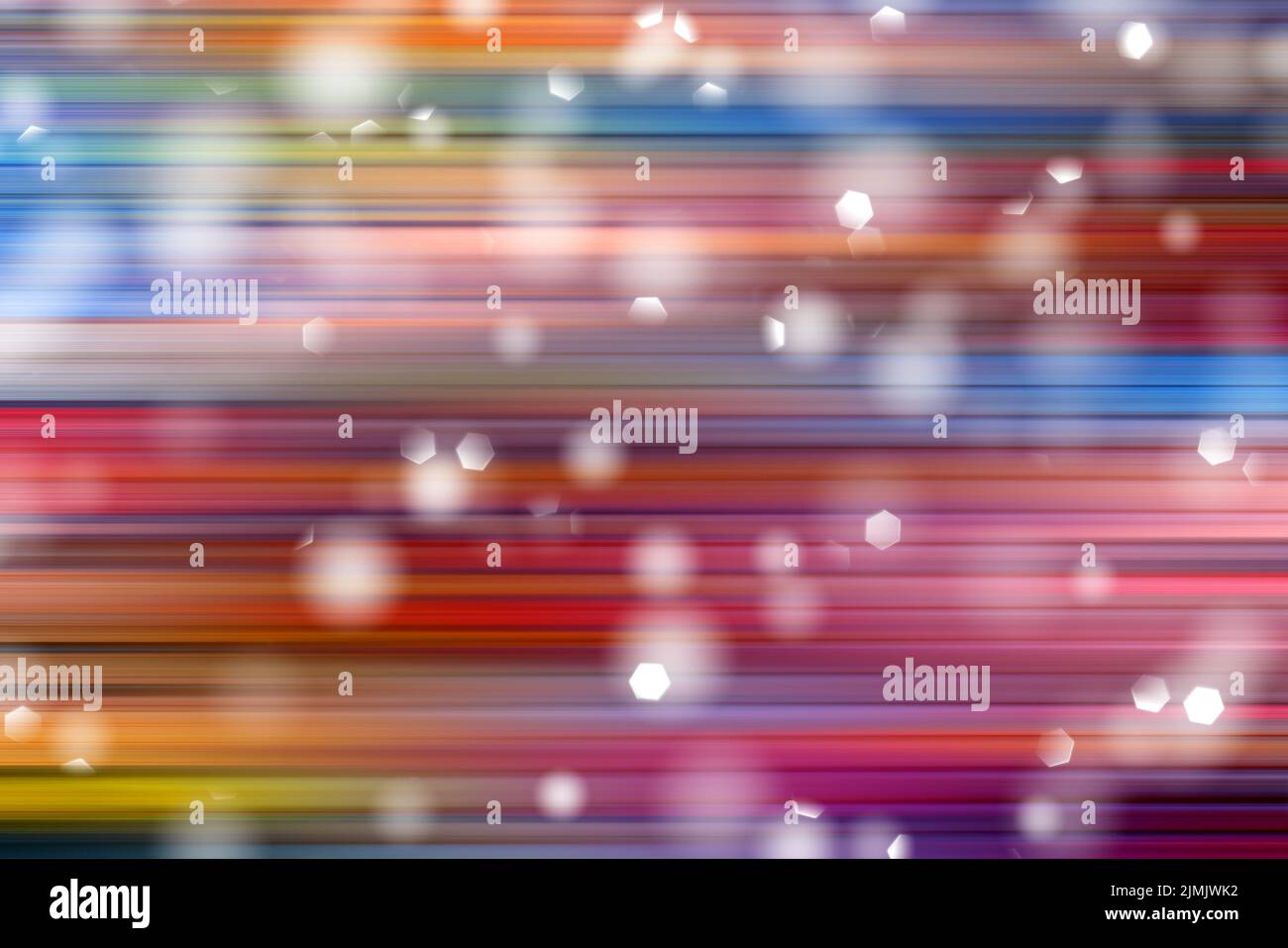 Sfondo di effetti luminosi astratti e festosi. Punti luminosi di luce. Foto Stock