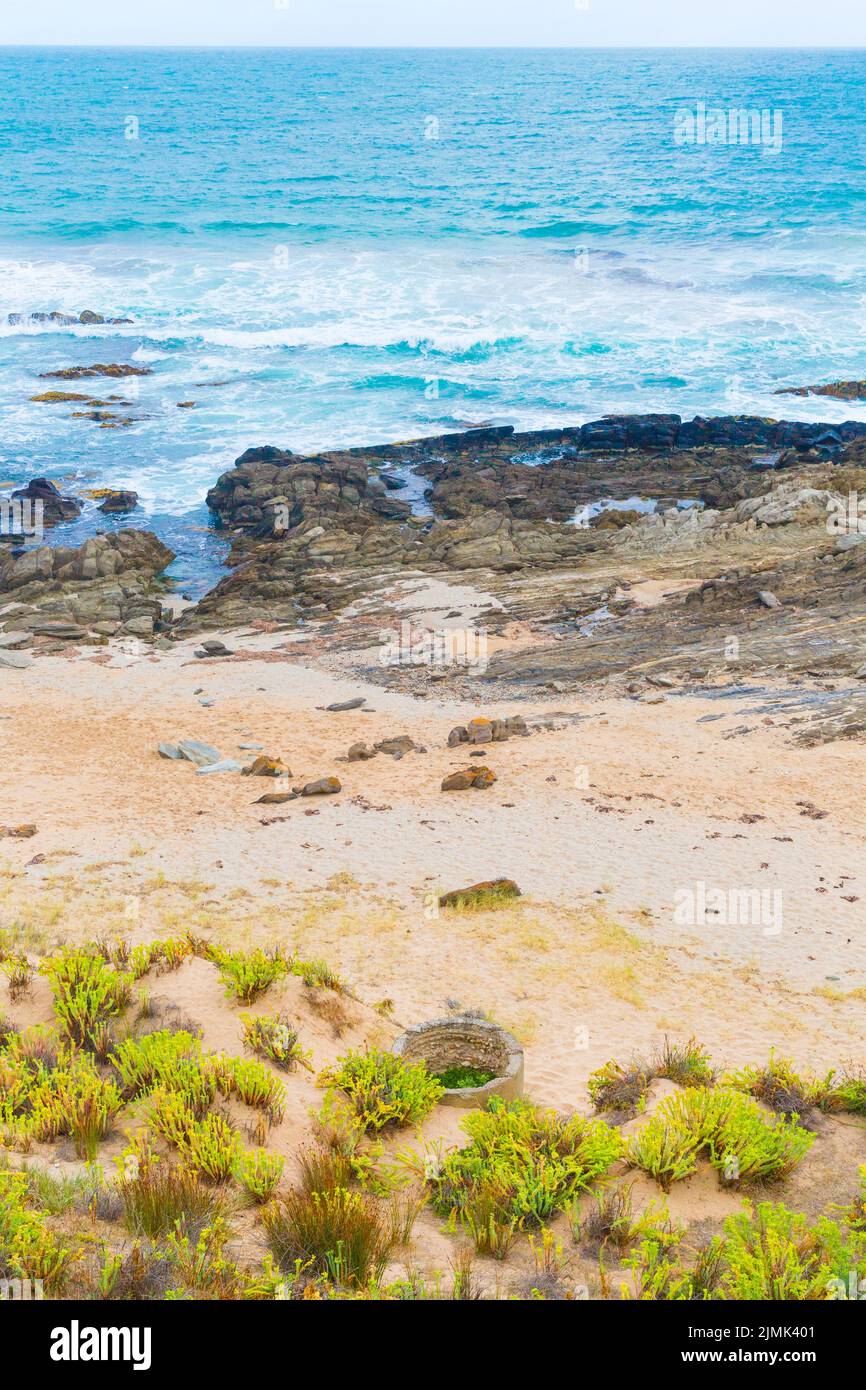 'The Well' a Petrel Cove vicino al promontorio Rosetta Head sulla Encounter Bay a Victor Harbor in South Australia. Foto Stock