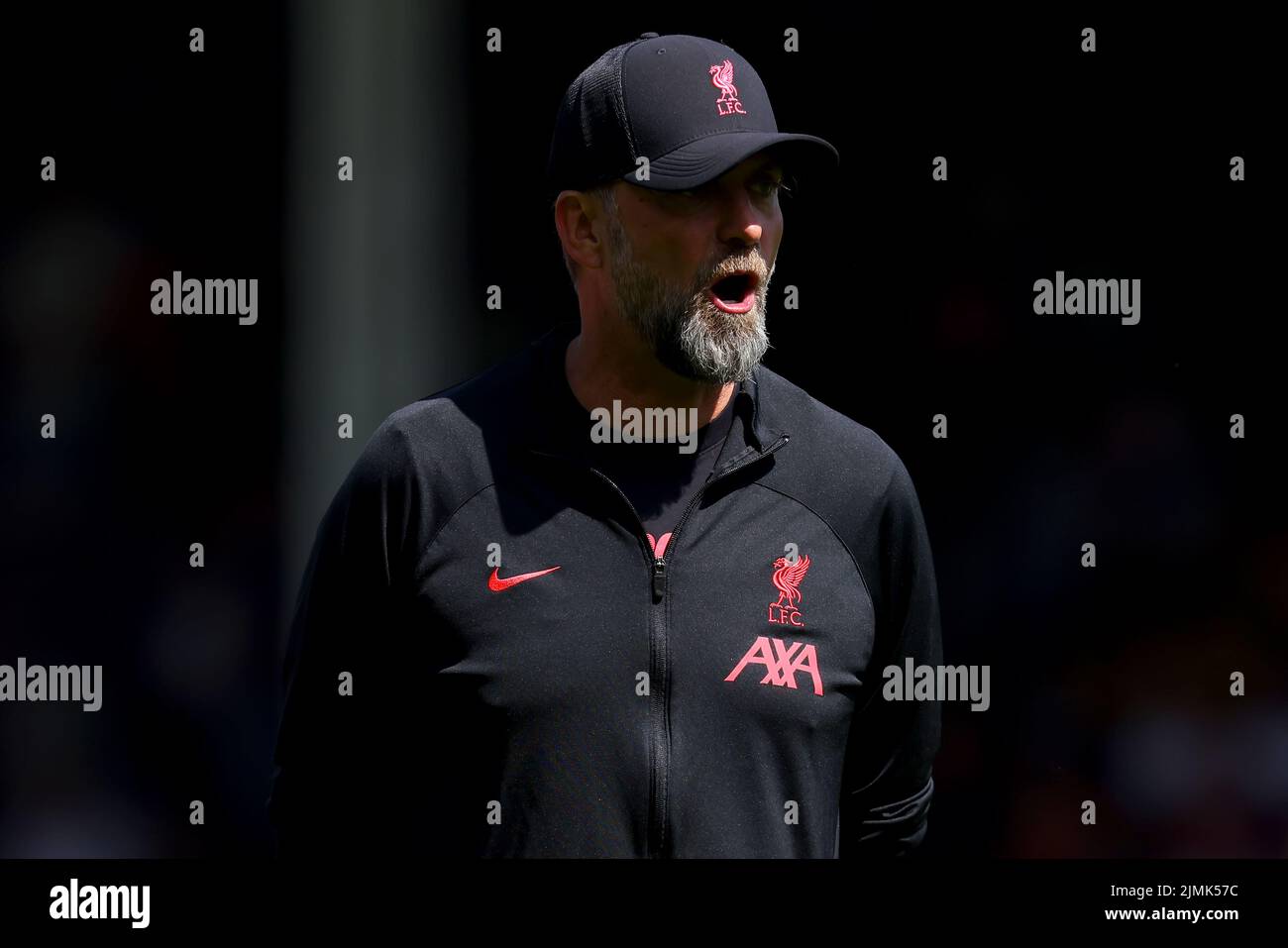 Craven Cottage, Fulham, Londra, Regno Unito. 6th ago 2022. Premier League Football, Fulham Versus Liverpool: Liverpool Manager Jurgen Klopp Credit: Action Plus Sports/Alamy Live News Foto Stock
