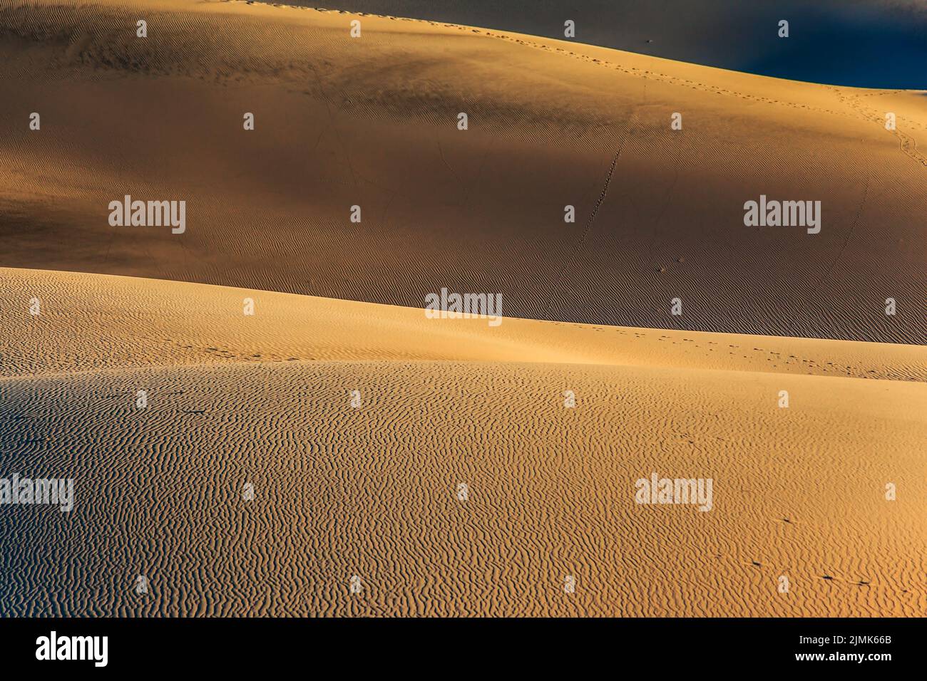 Tramonto leggero nel deserto Foto Stock