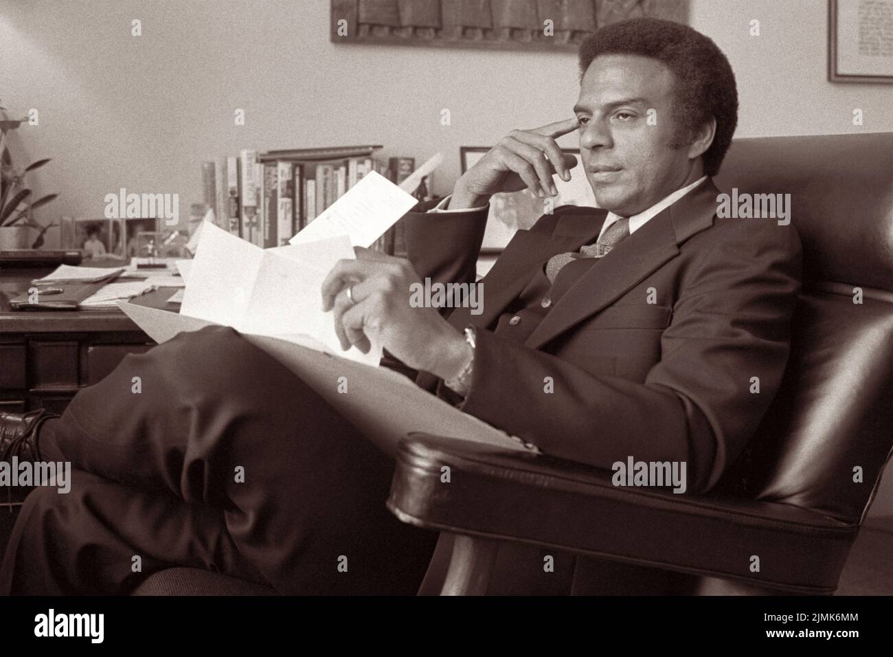 Andrew Young, membro del Congresso democratico della Georgia, il 6 maggio 1976. (USA) Foto Stock